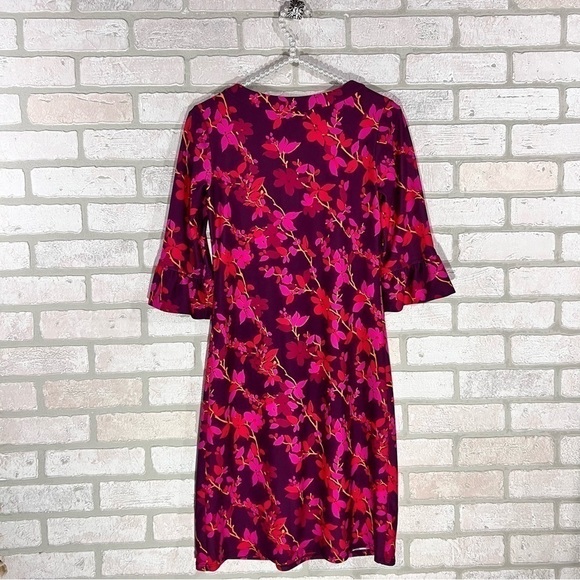 Jude Connally Nancy Floral Print Ruffle Sleeve Dress Size XS - Picture 5 of 9